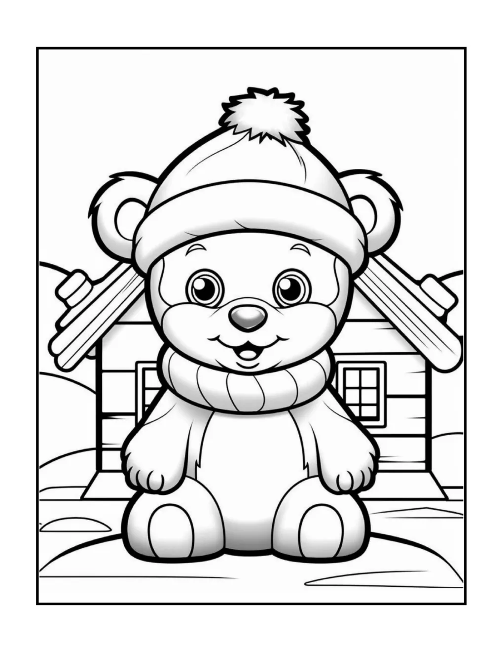 Animals at christmas coloring page (11)