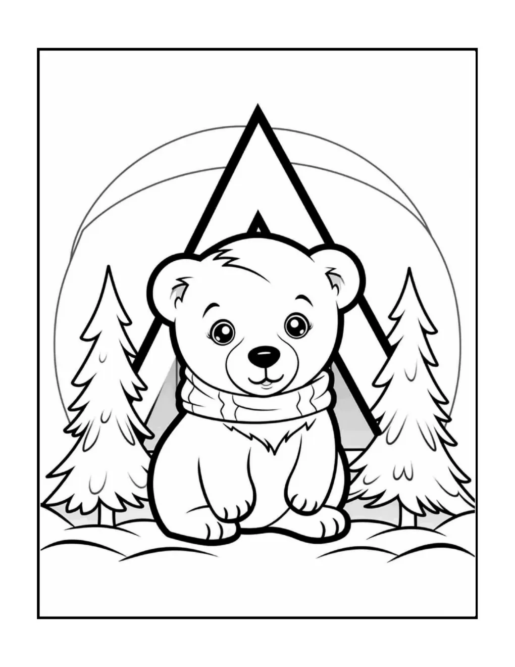 Animals at christmas coloring page (13)