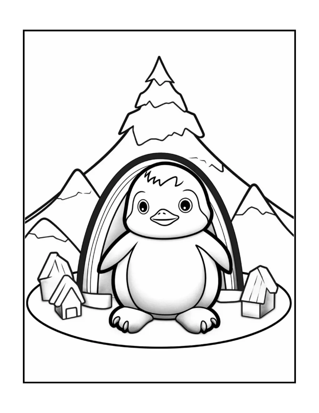 Animals at christmas coloring page (14)