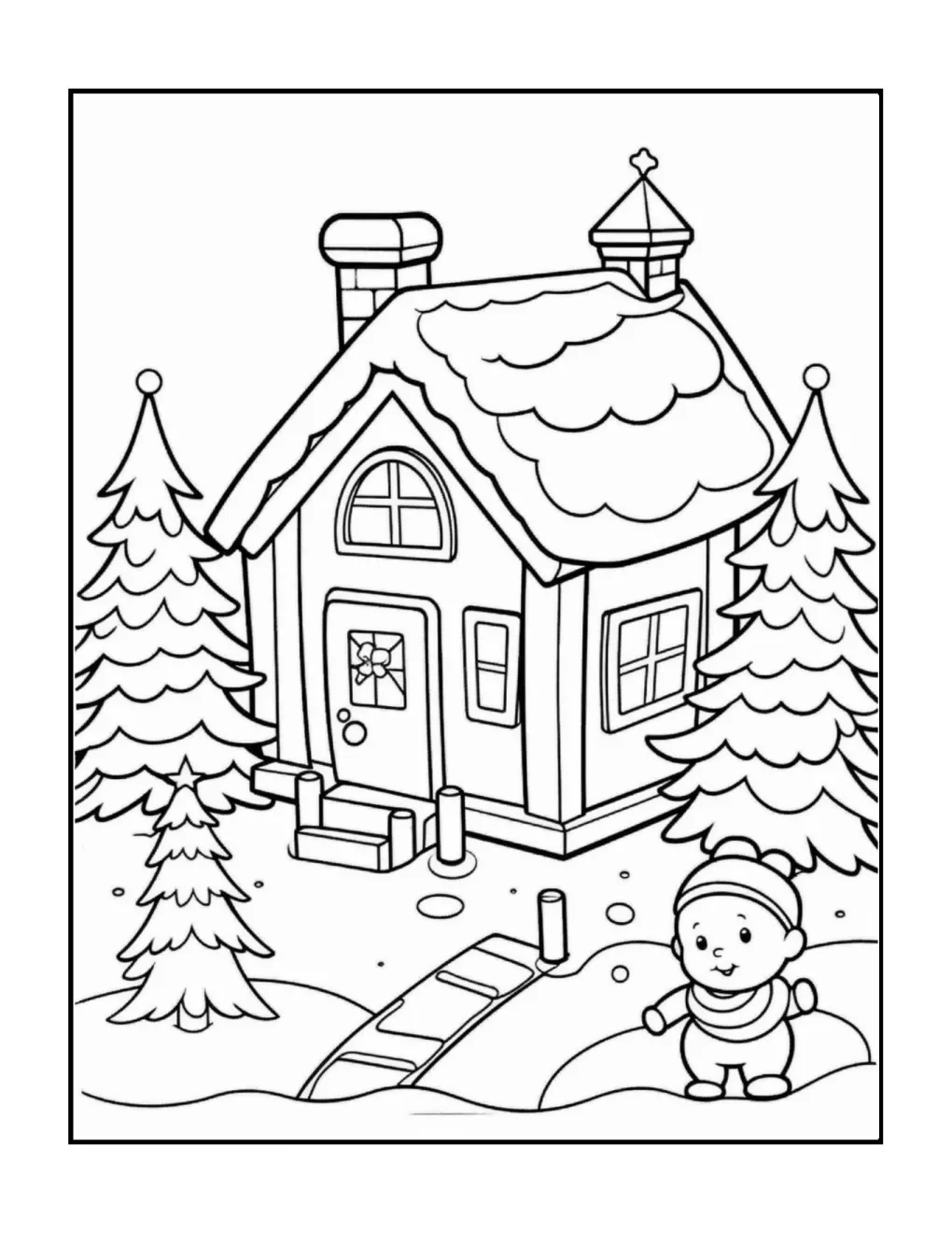 Animals at christmas coloring page (18)