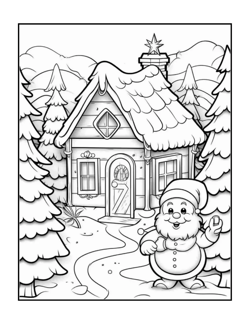 Animals at christmas coloring page (20)