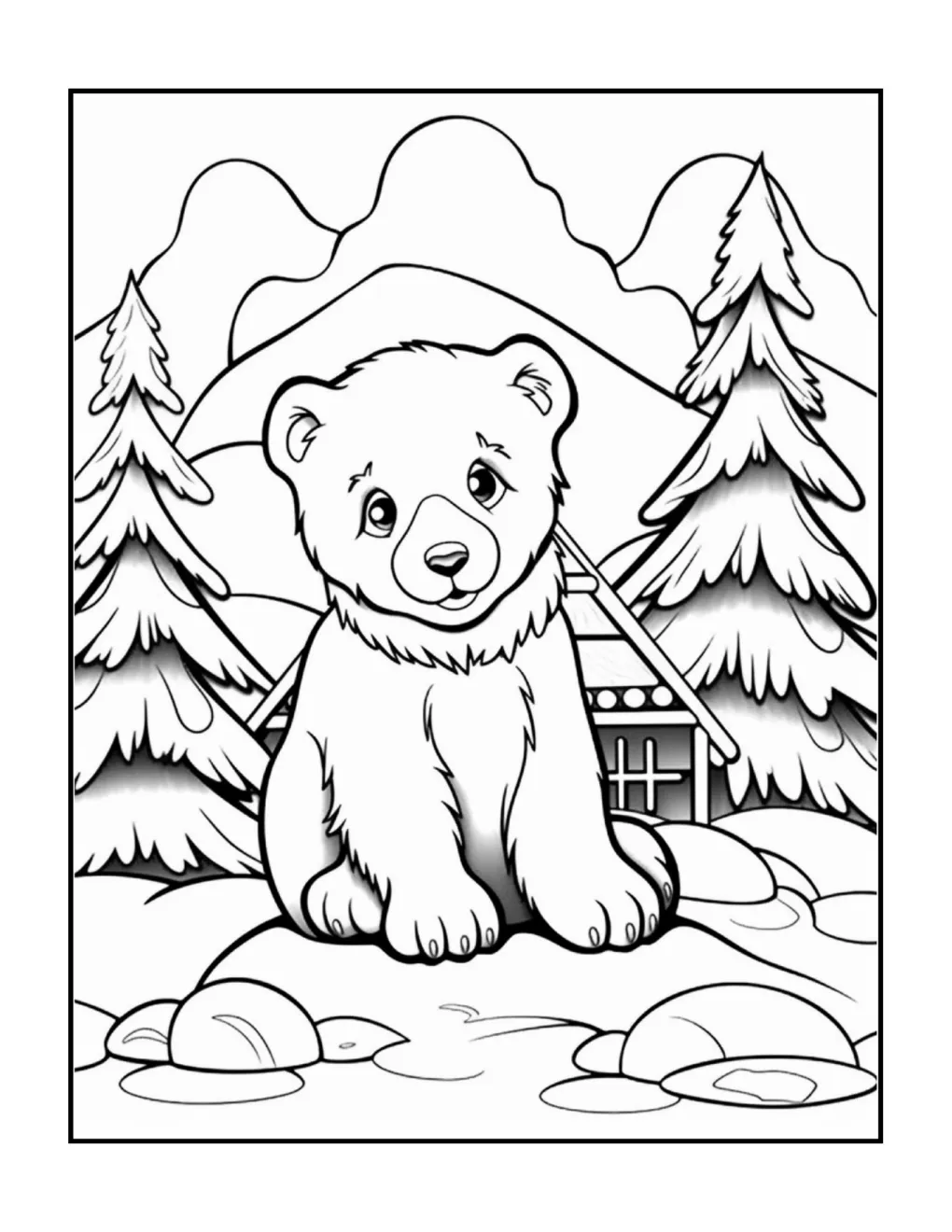 Animals at christmas coloring page (21)