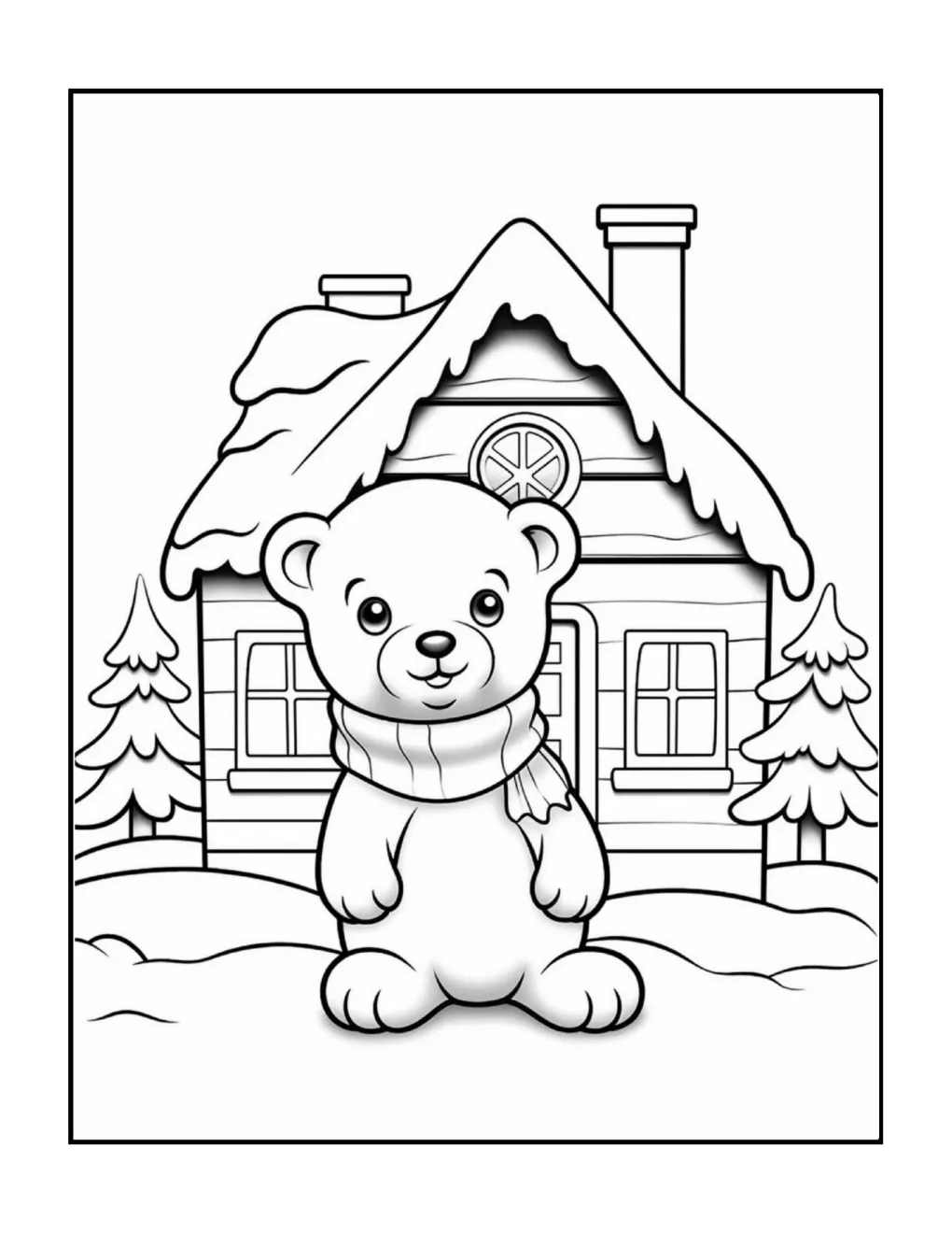 Animals at christmas coloring page (22)