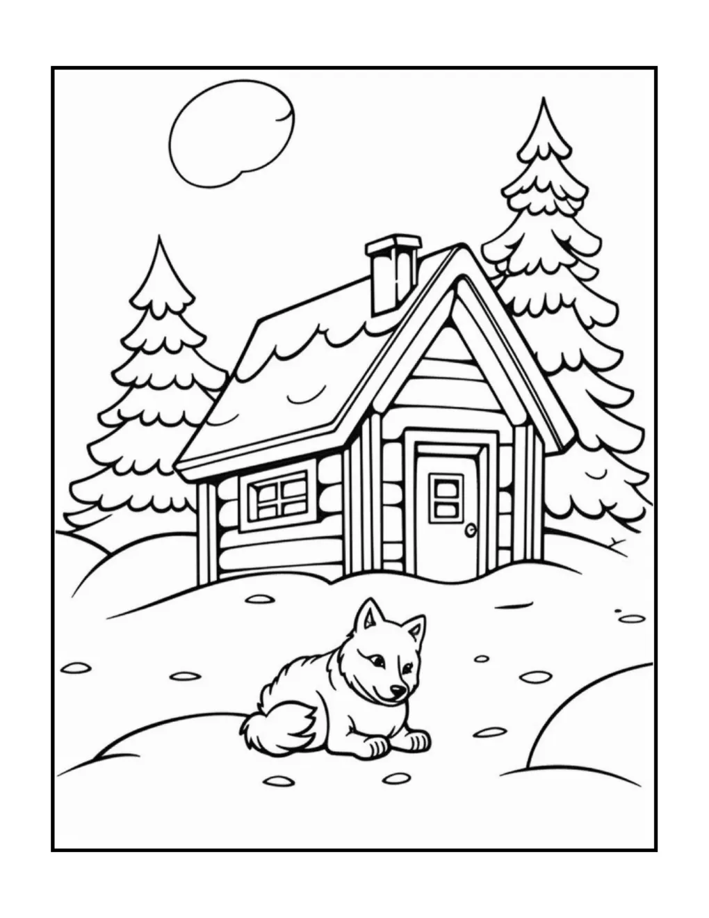 Animals at christmas coloring page (23)