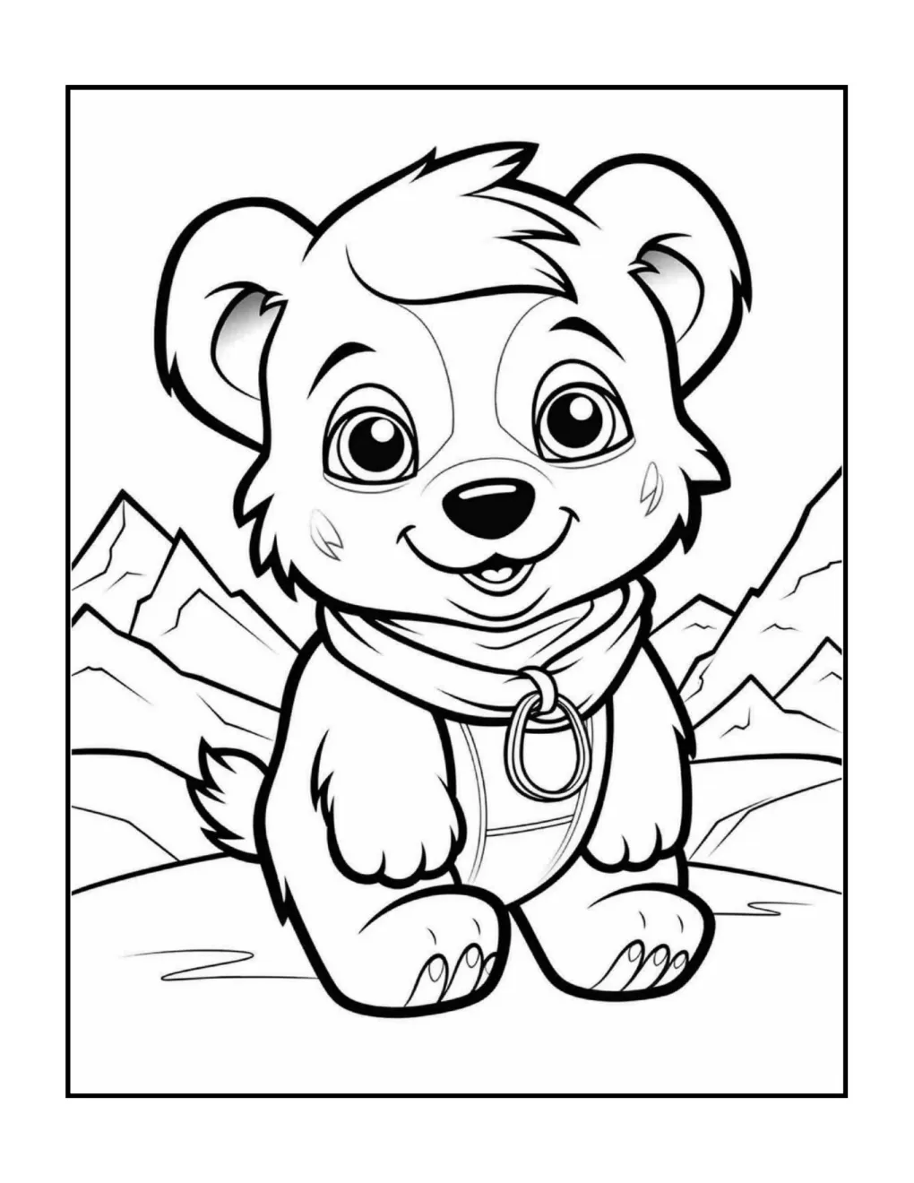 Animals at christmas coloring page (27)