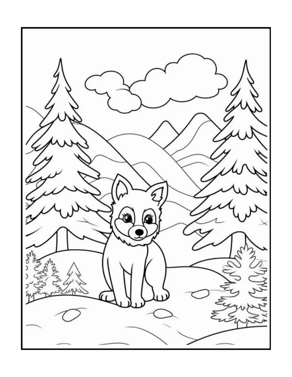 Animals at christmas coloring page (28)