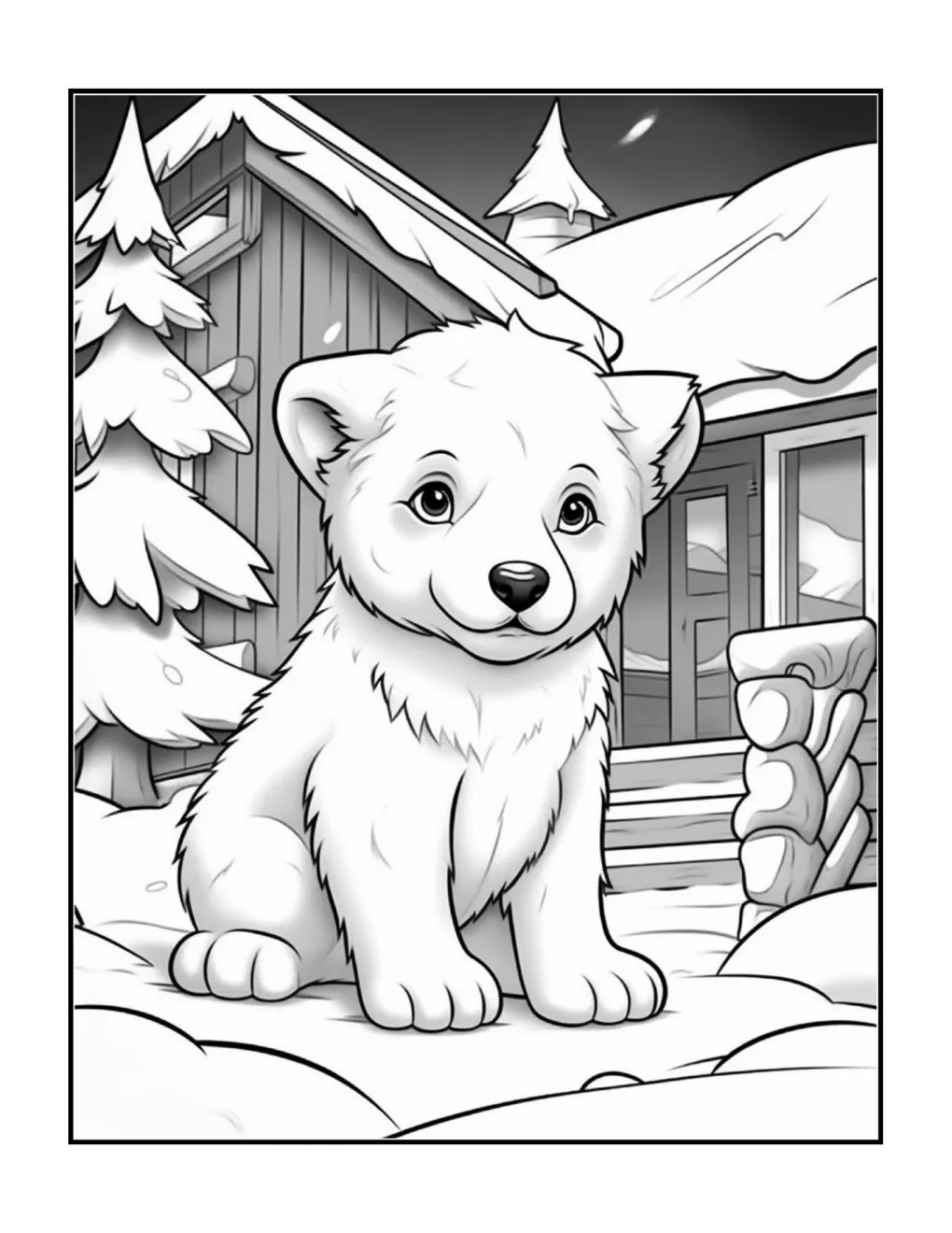 Animals at christmas coloring page (30)