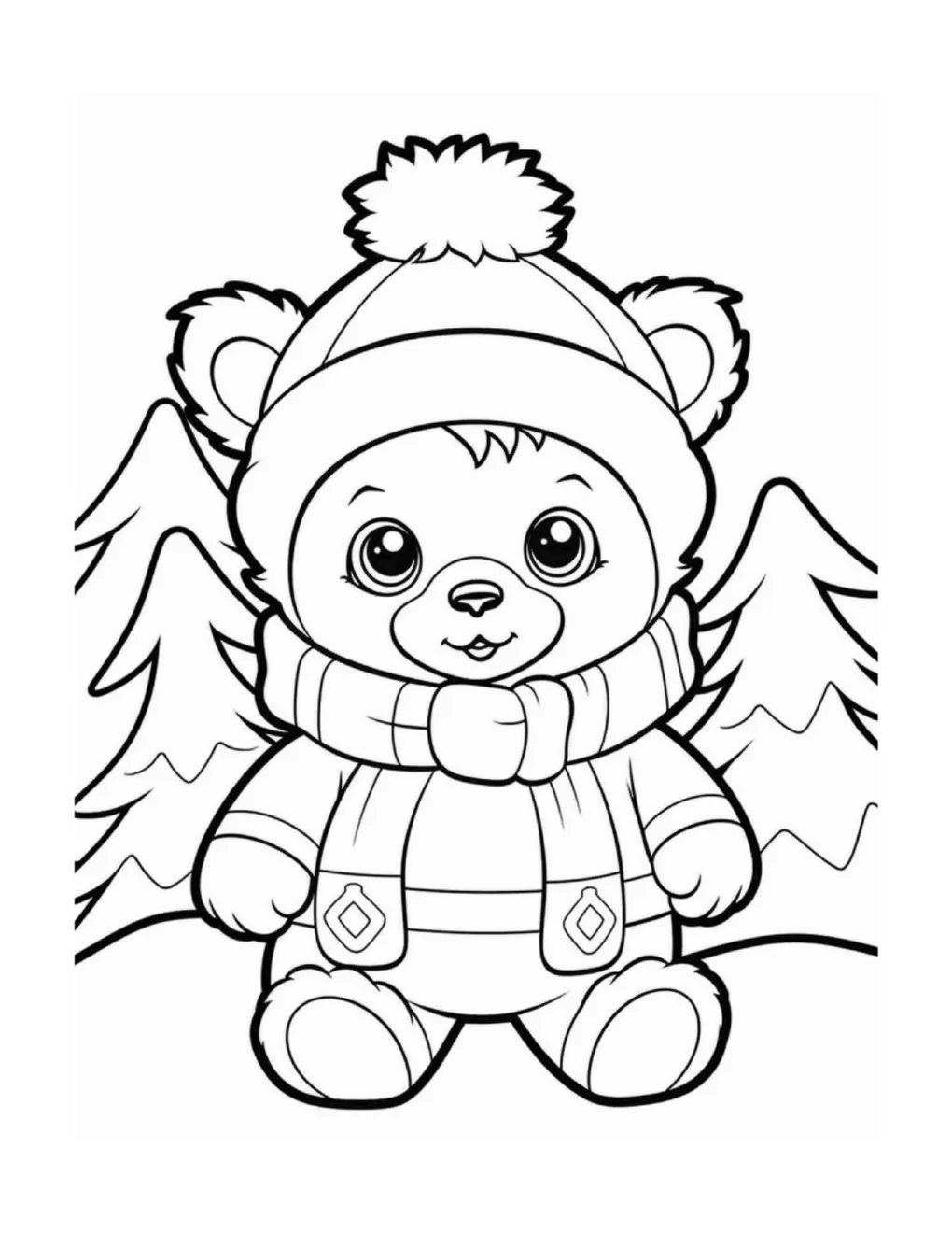 Animals at christmas coloring page (31)