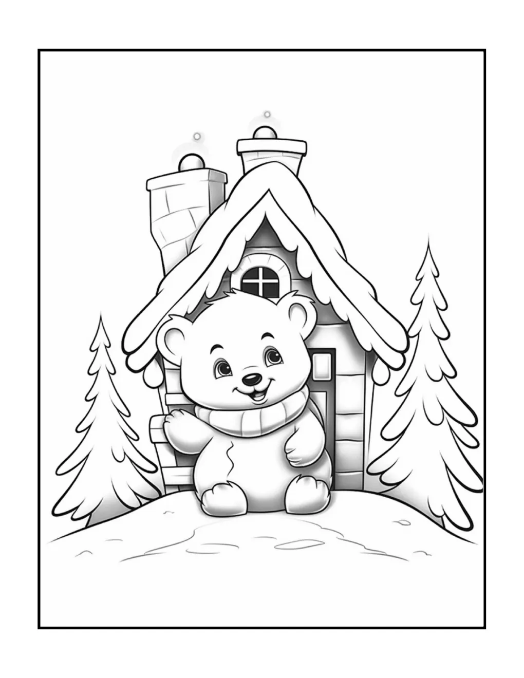 Animals at christmas coloring page (32)