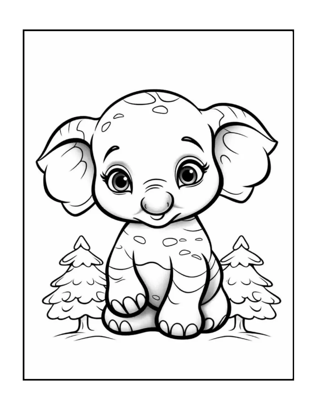 Animals at christmas coloring page (33)