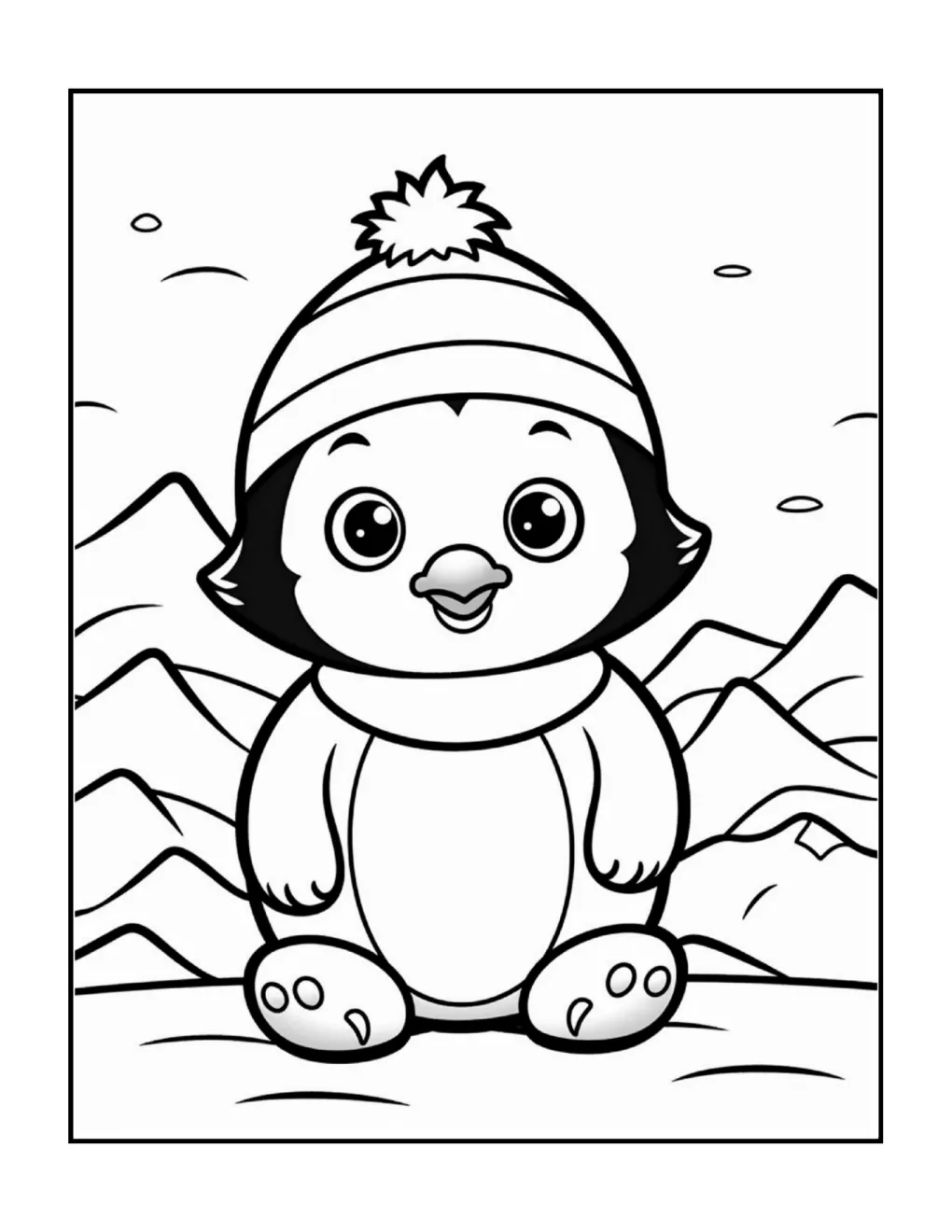 Animals at christmas coloring page (34)