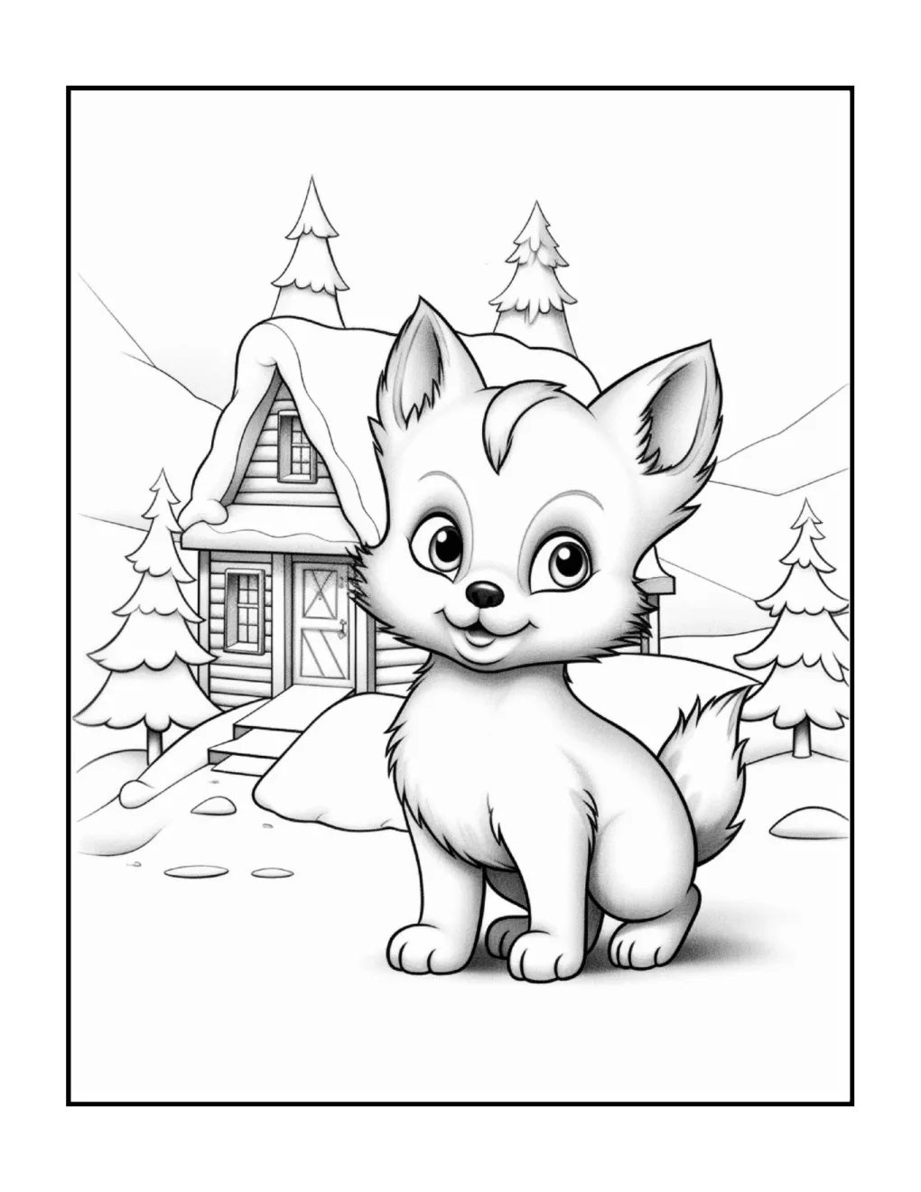 Animals at christmas coloring page (36)