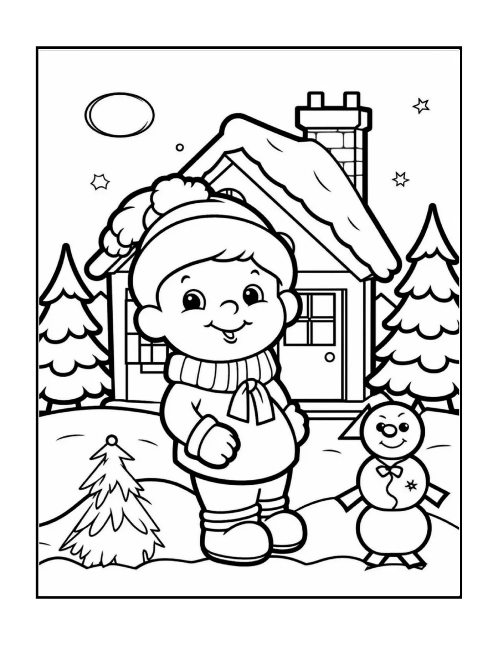 Animals at christmas coloring page (45)