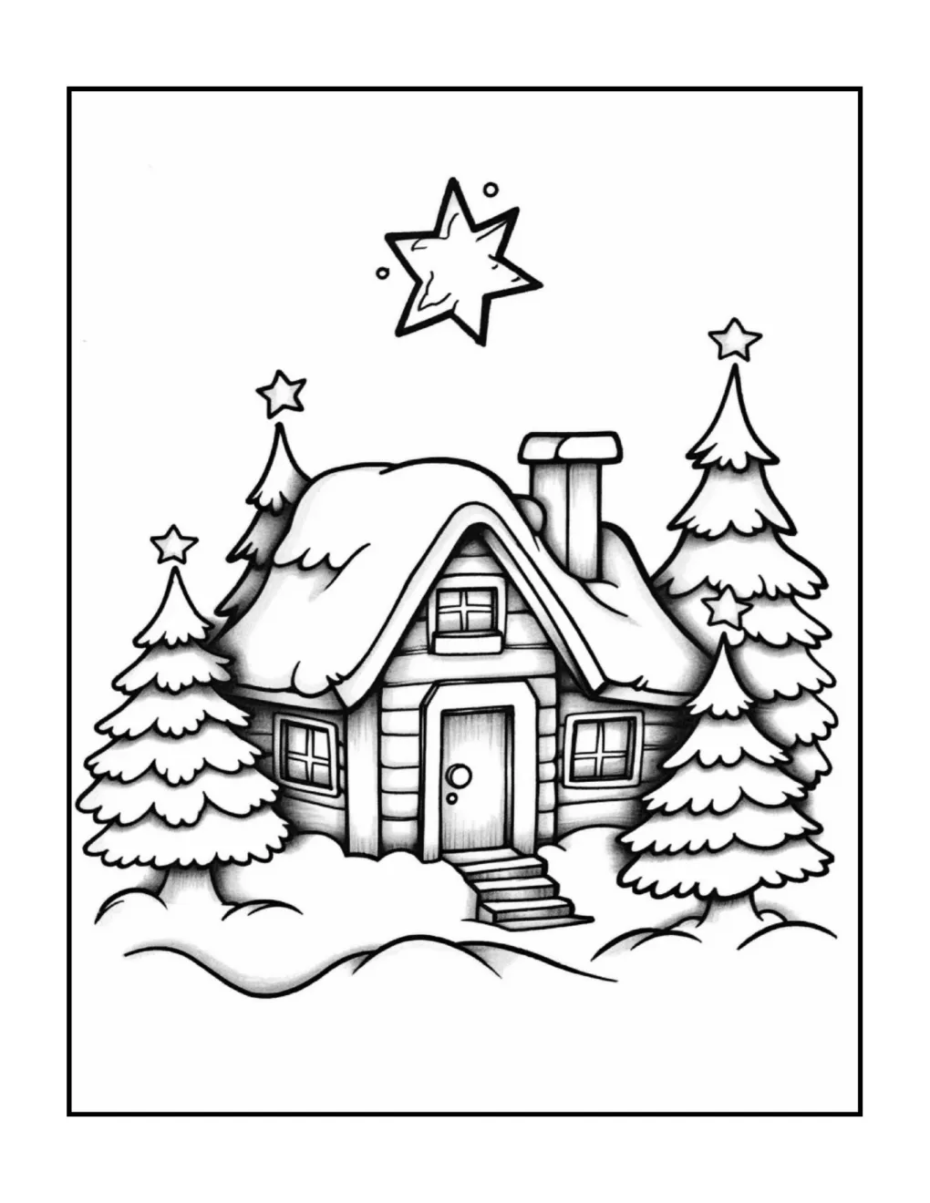 Animals at christmas coloring page (47)