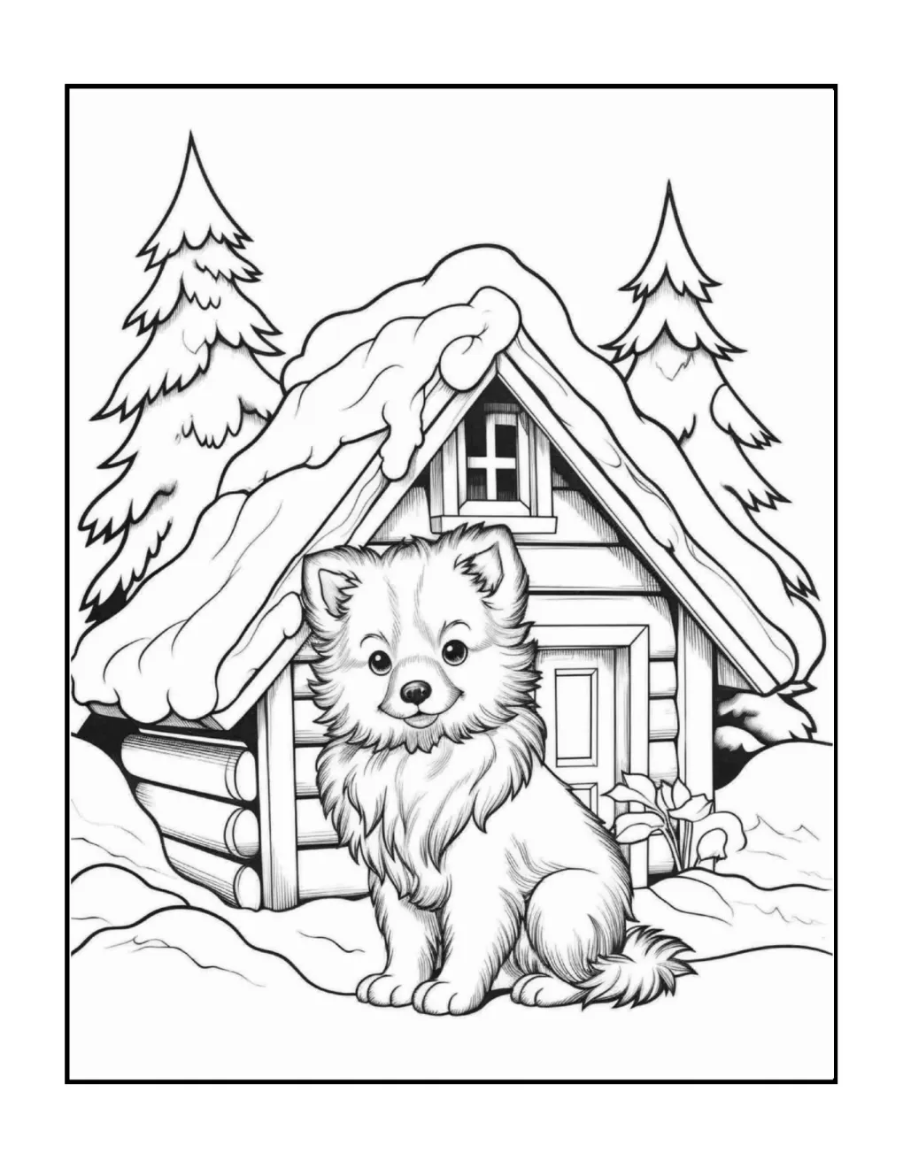 Animals at christmas coloring page (49)