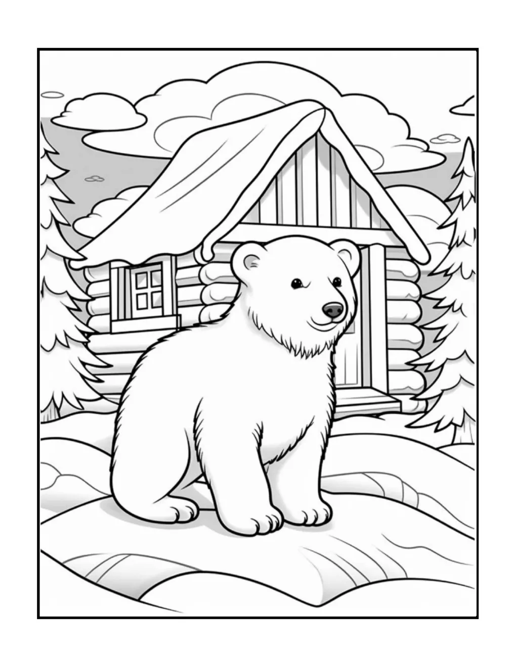 Animals at christmas coloring page (55)