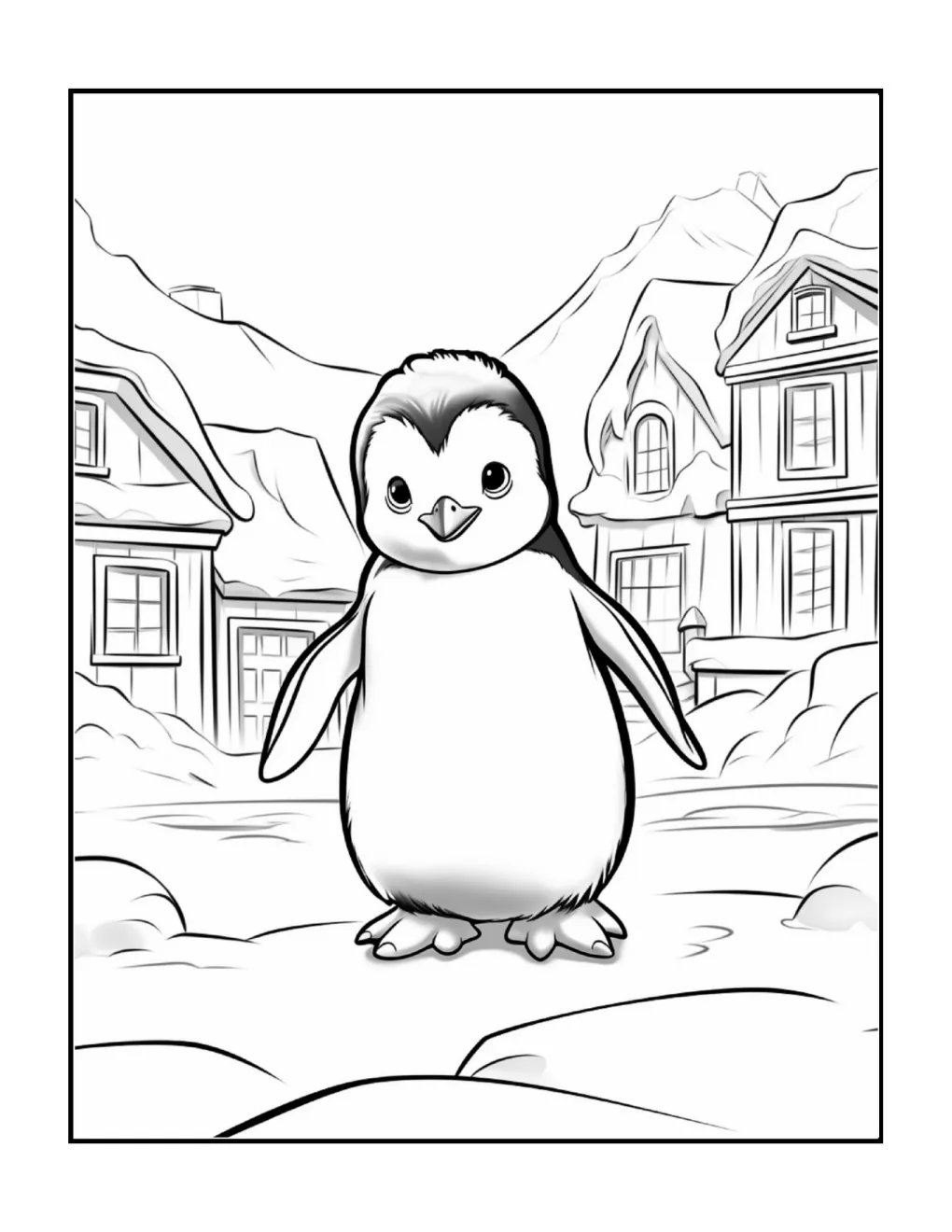 Animals at christmas coloring page (59)