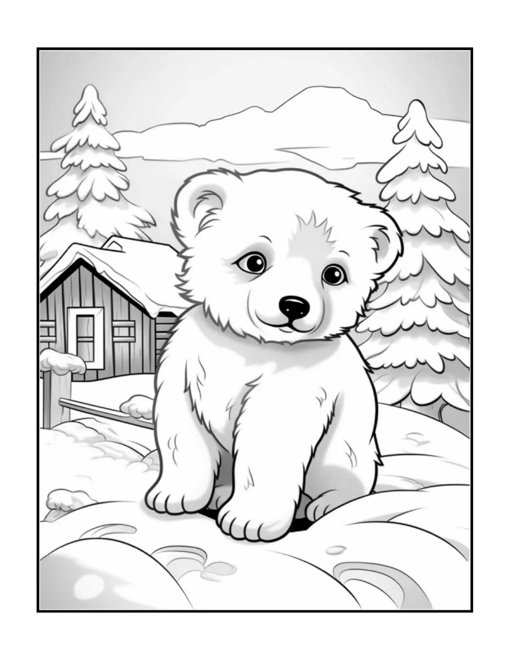 Animals at christmas coloring page (60)