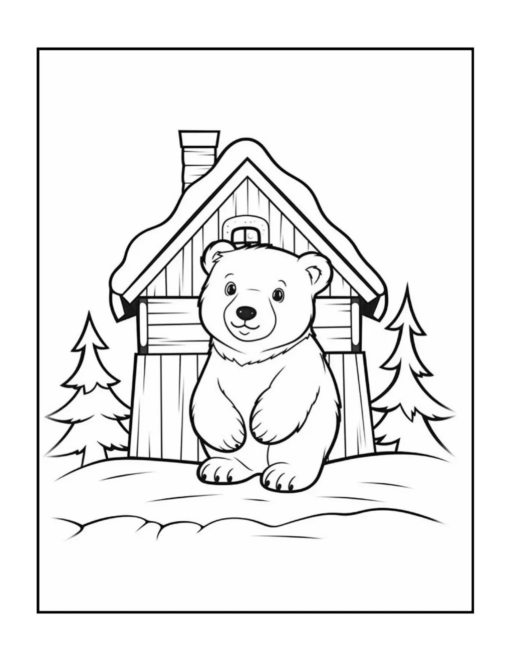 Animals at christmas coloring page (62)