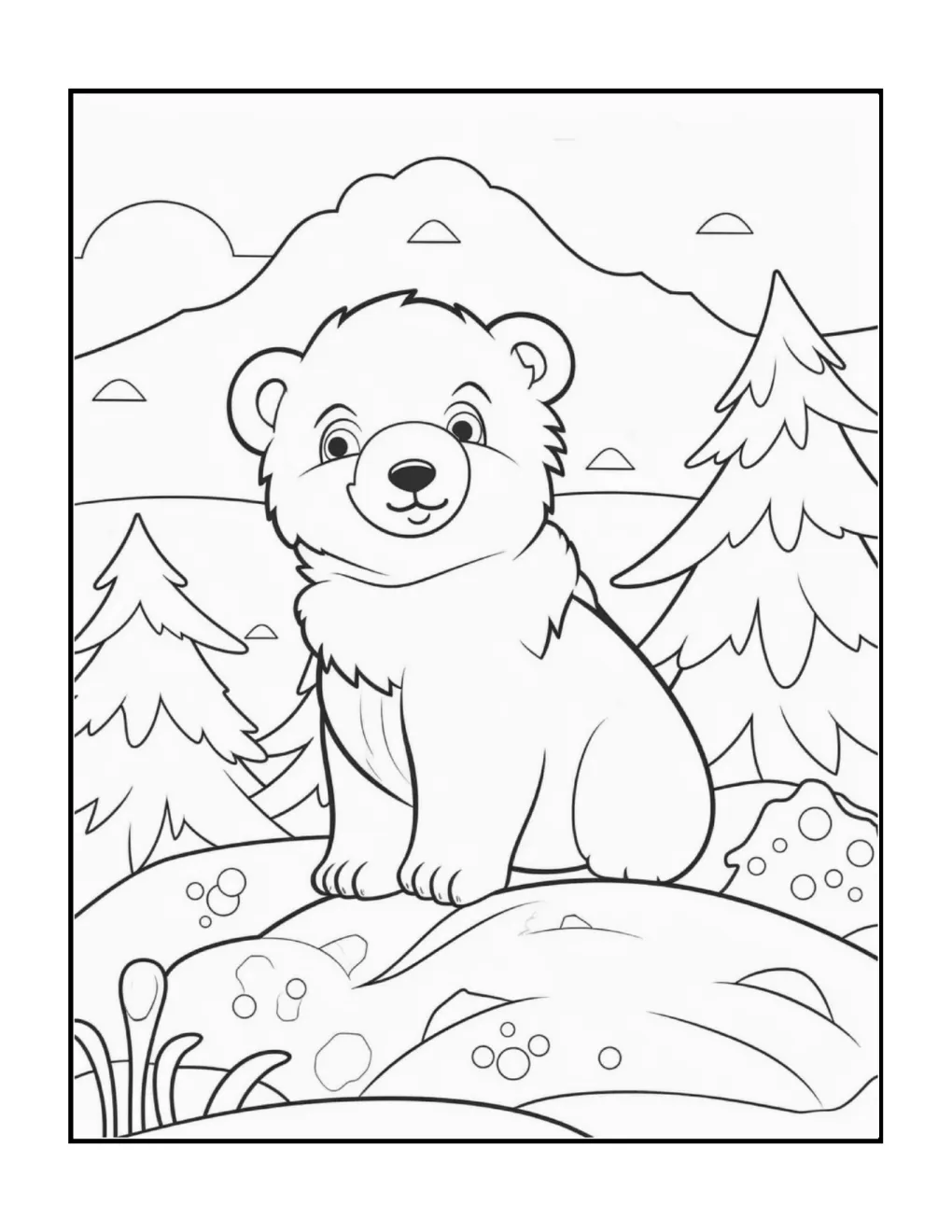 Animals at christmas coloring page (64)