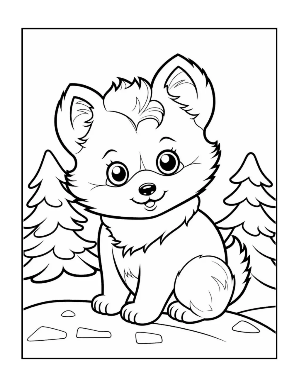 Animals at christmas coloring page (65)