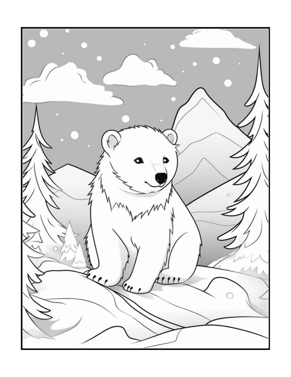 Animals at christmas coloring page (67)