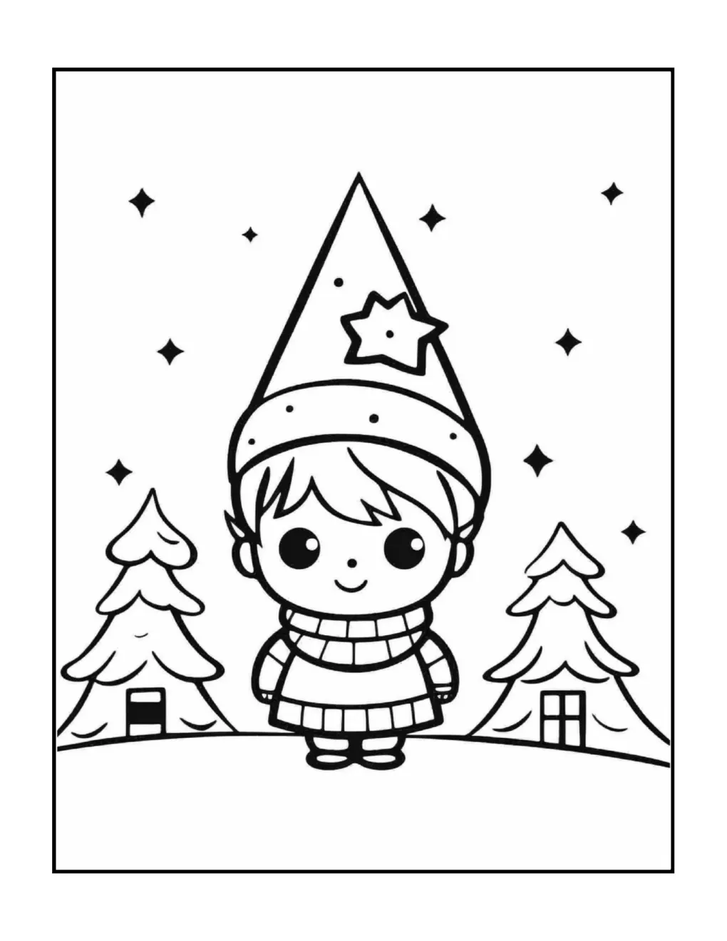 Animals at christmas coloring page (69)