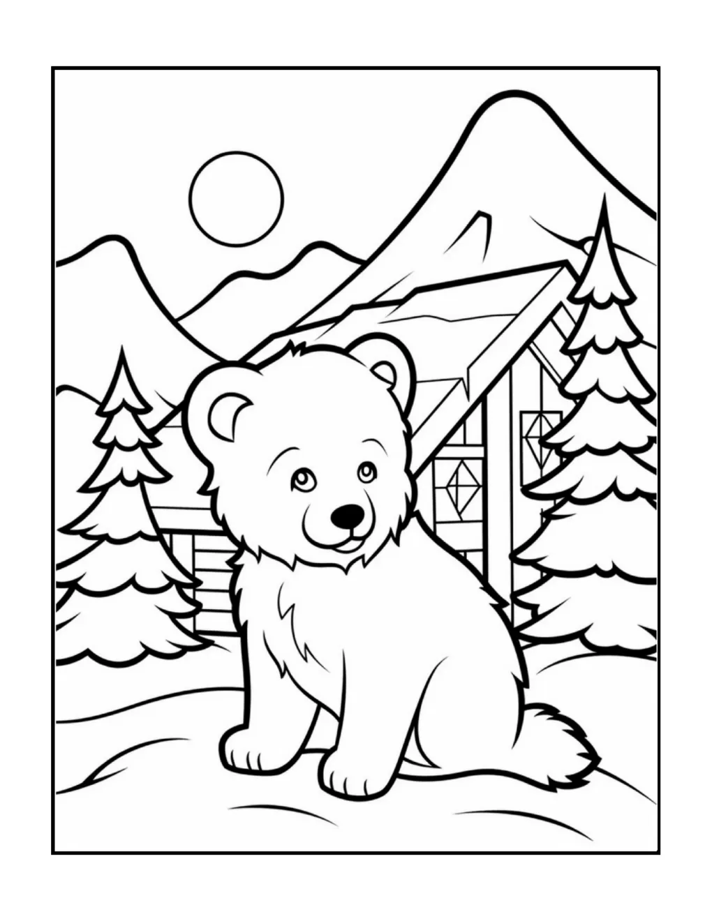 Animals at christmas coloring page (72)