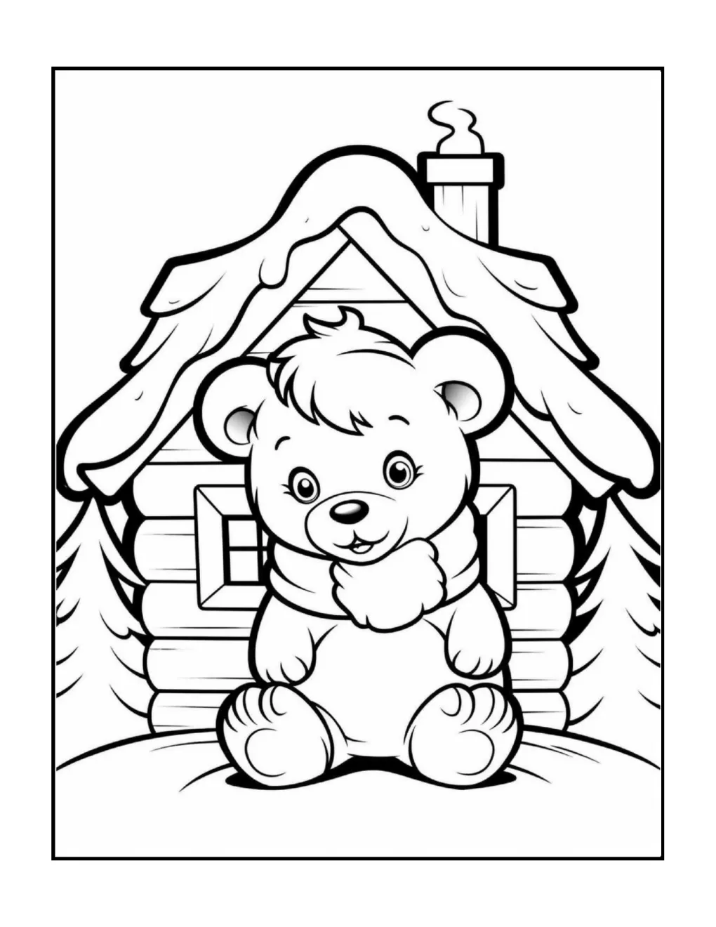 Animals at christmas coloring page (73)