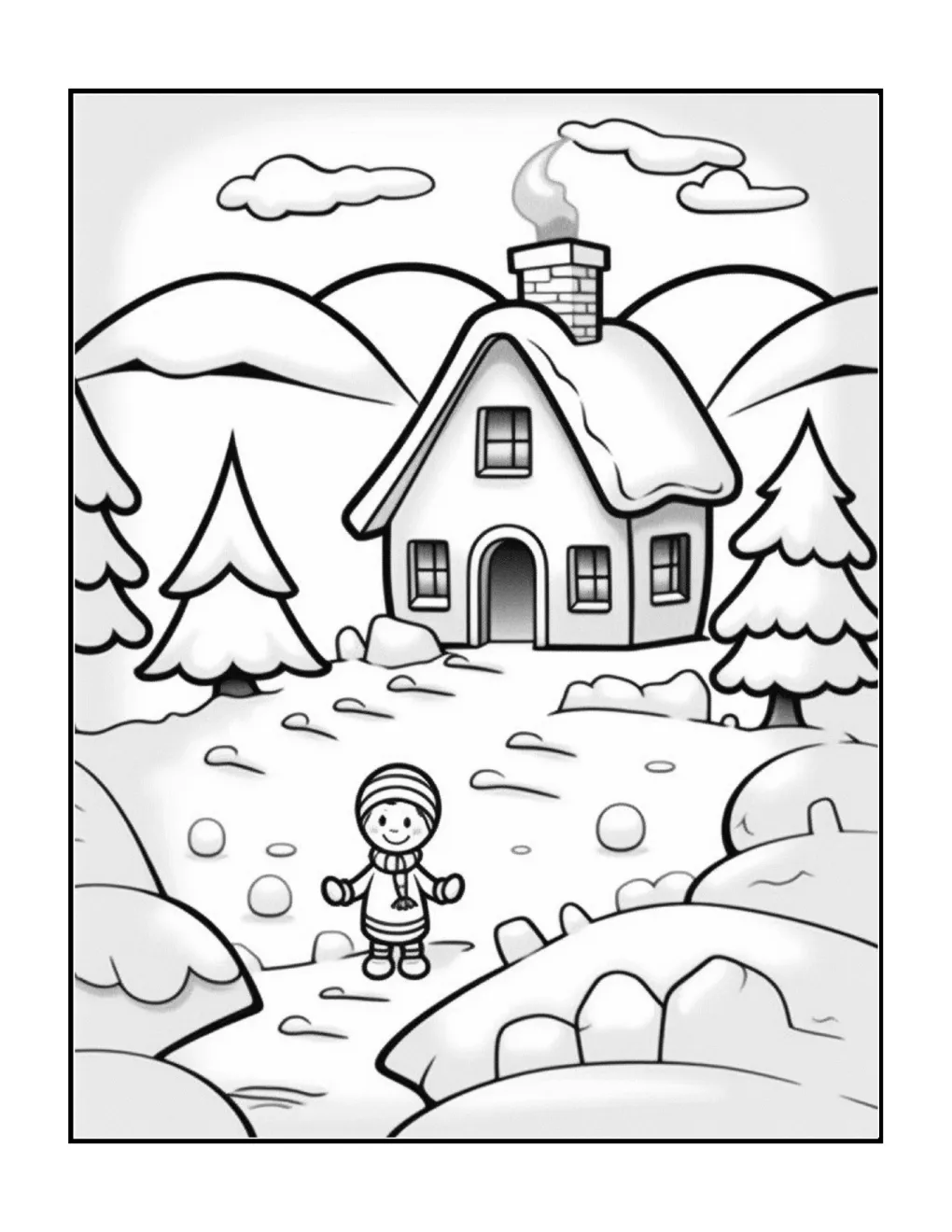 Animals at christmas coloring page (85)