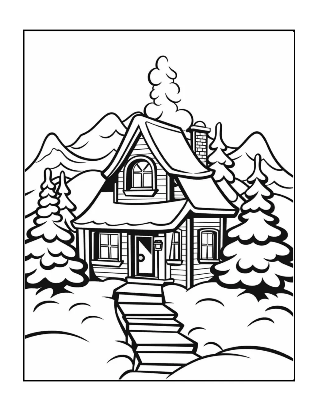 Animals at christmas coloring page (86)