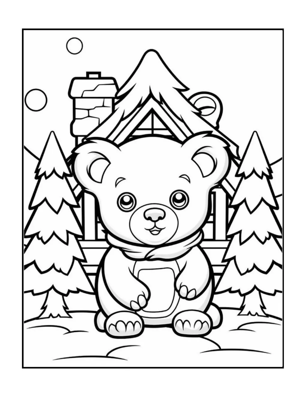 Animals at christmas coloring page (91)