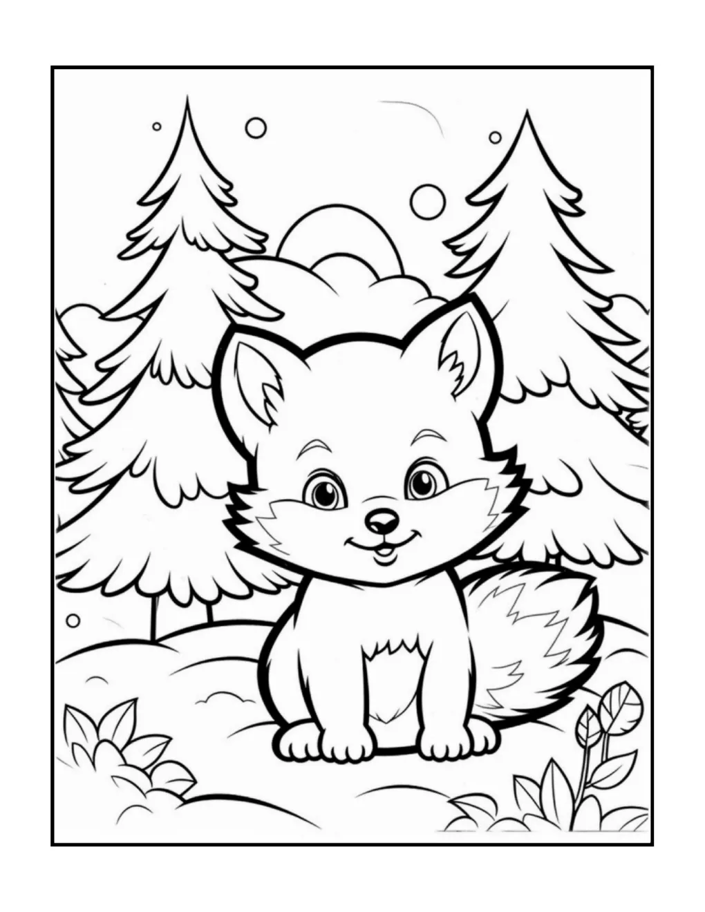 Animals at christmas coloring page (93)