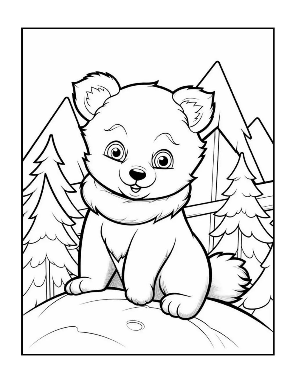 Animals at christmas coloring page (94)