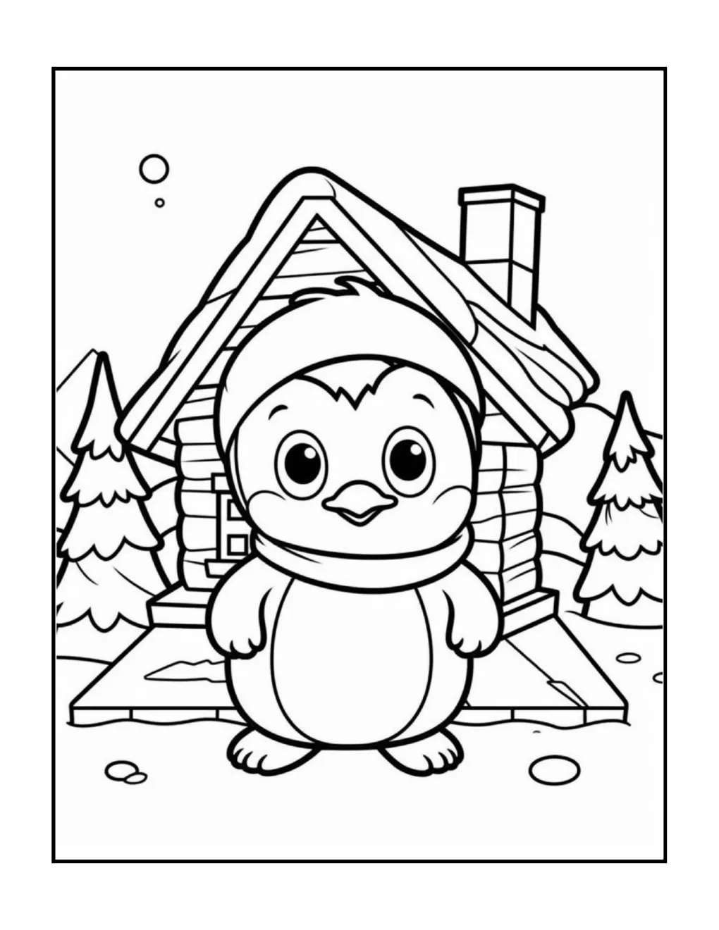 Animals at christmas coloring page (96)