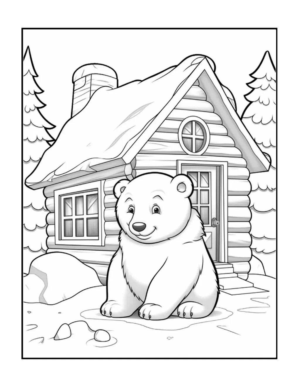 Animals at christmas coloring page (97)