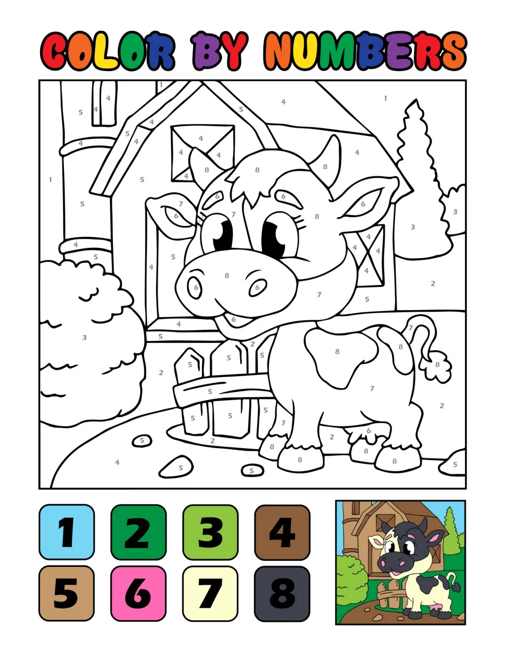 Animals to Color by Number (1)