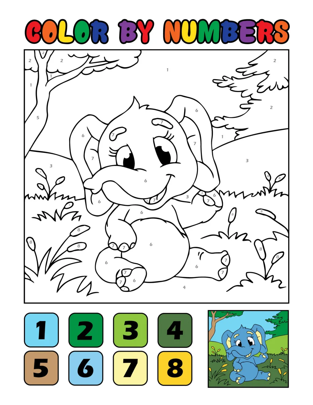 Animals to Color by Number (11)