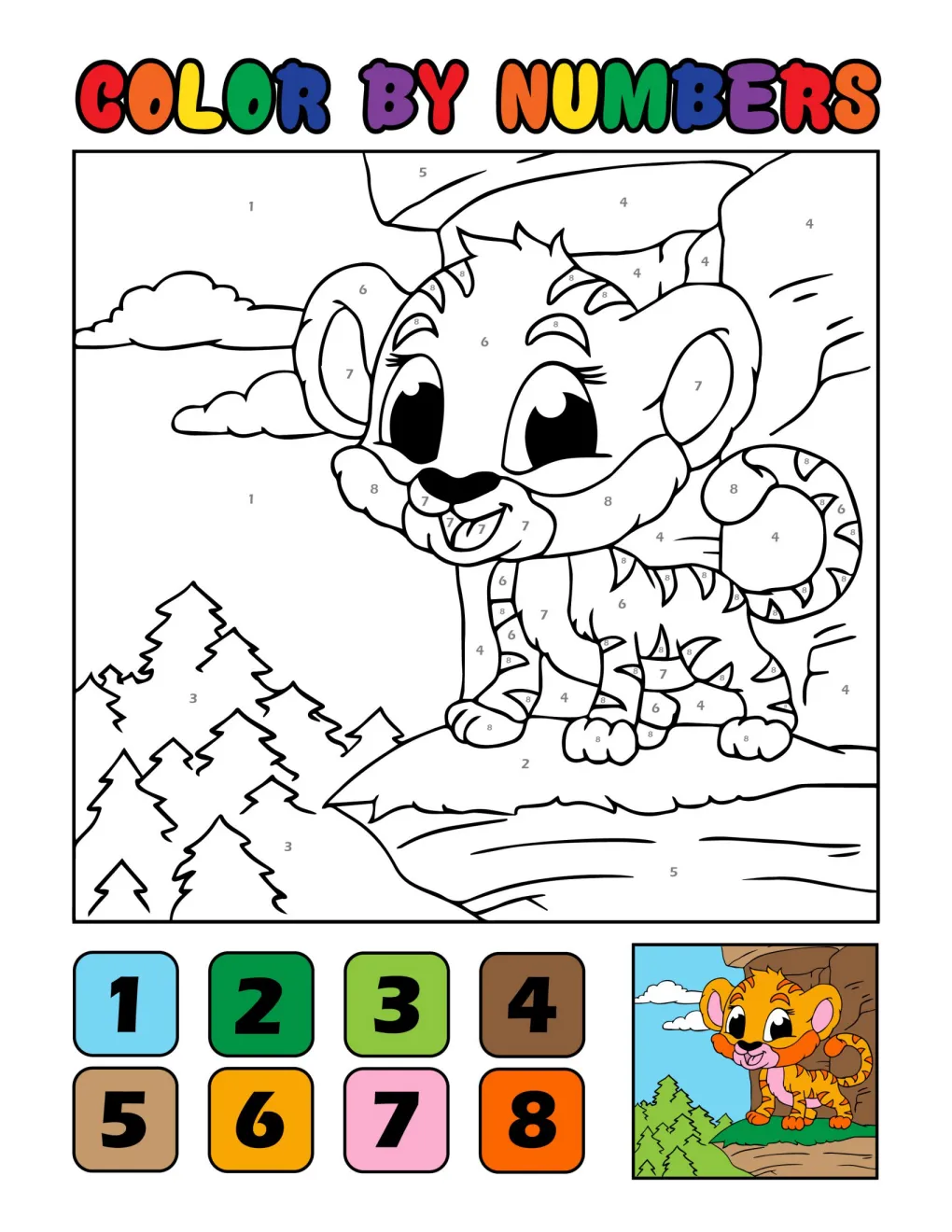 Animals to Color by Number (12)