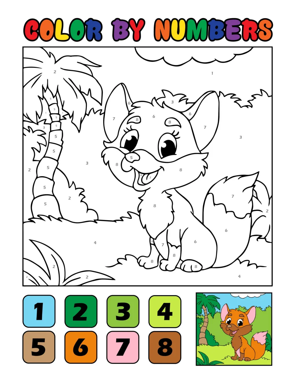 Animals to Color by Number (13)