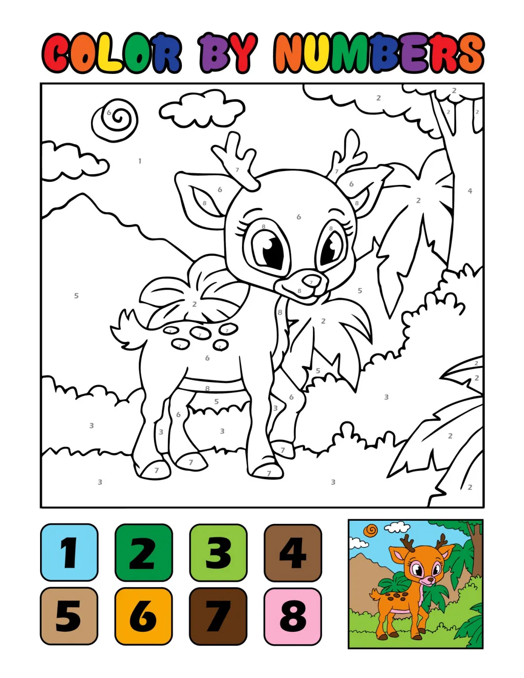 Animals to Color by Number (14)