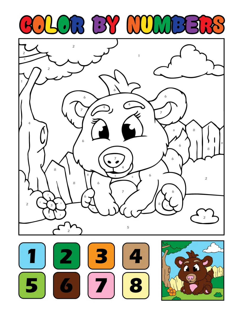 Animals to Color by Number (17)