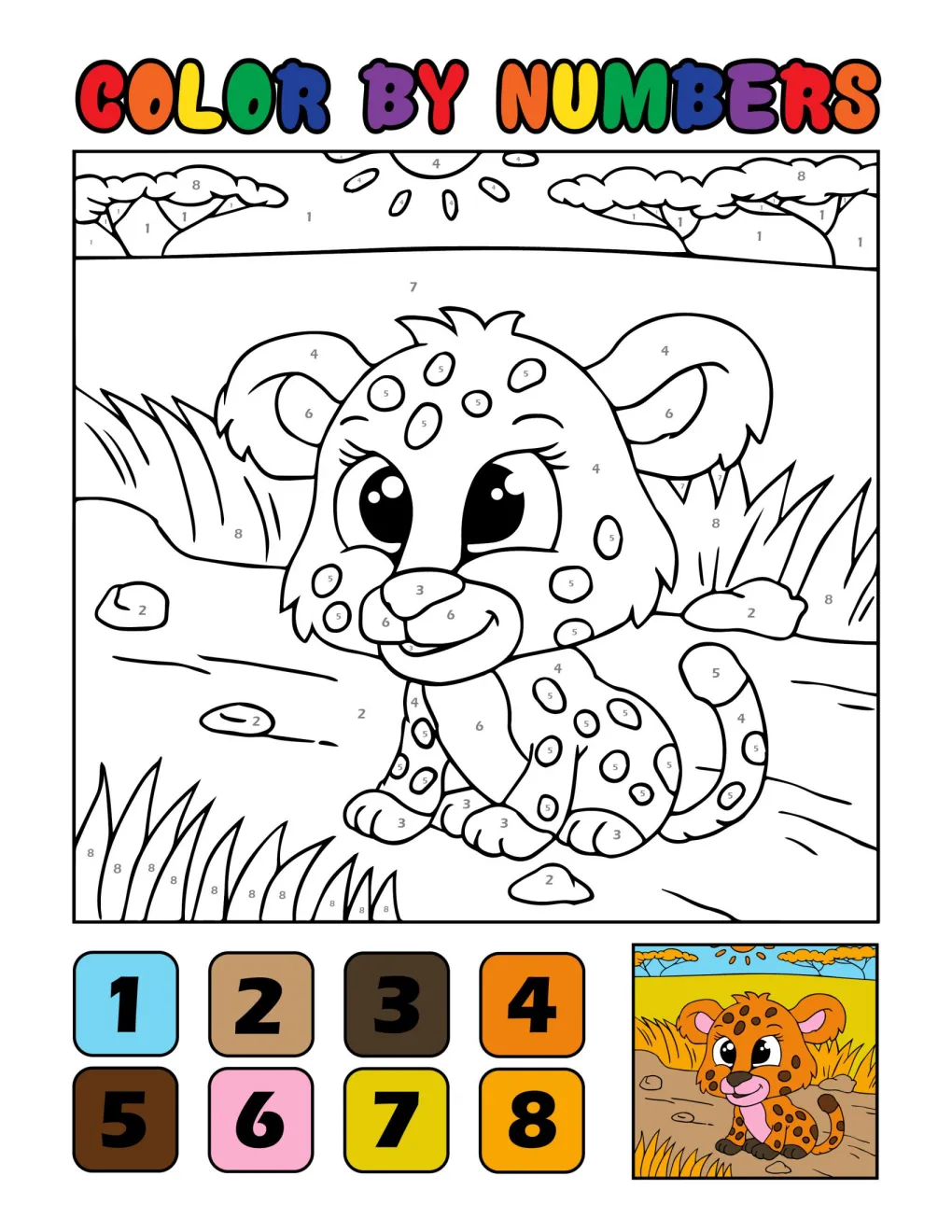 Animals to Color by Number (18)