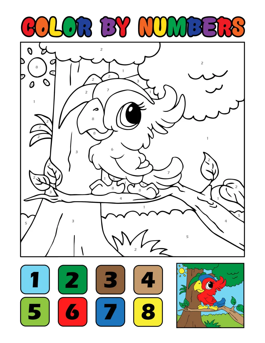 Animals to Color by Number (19)