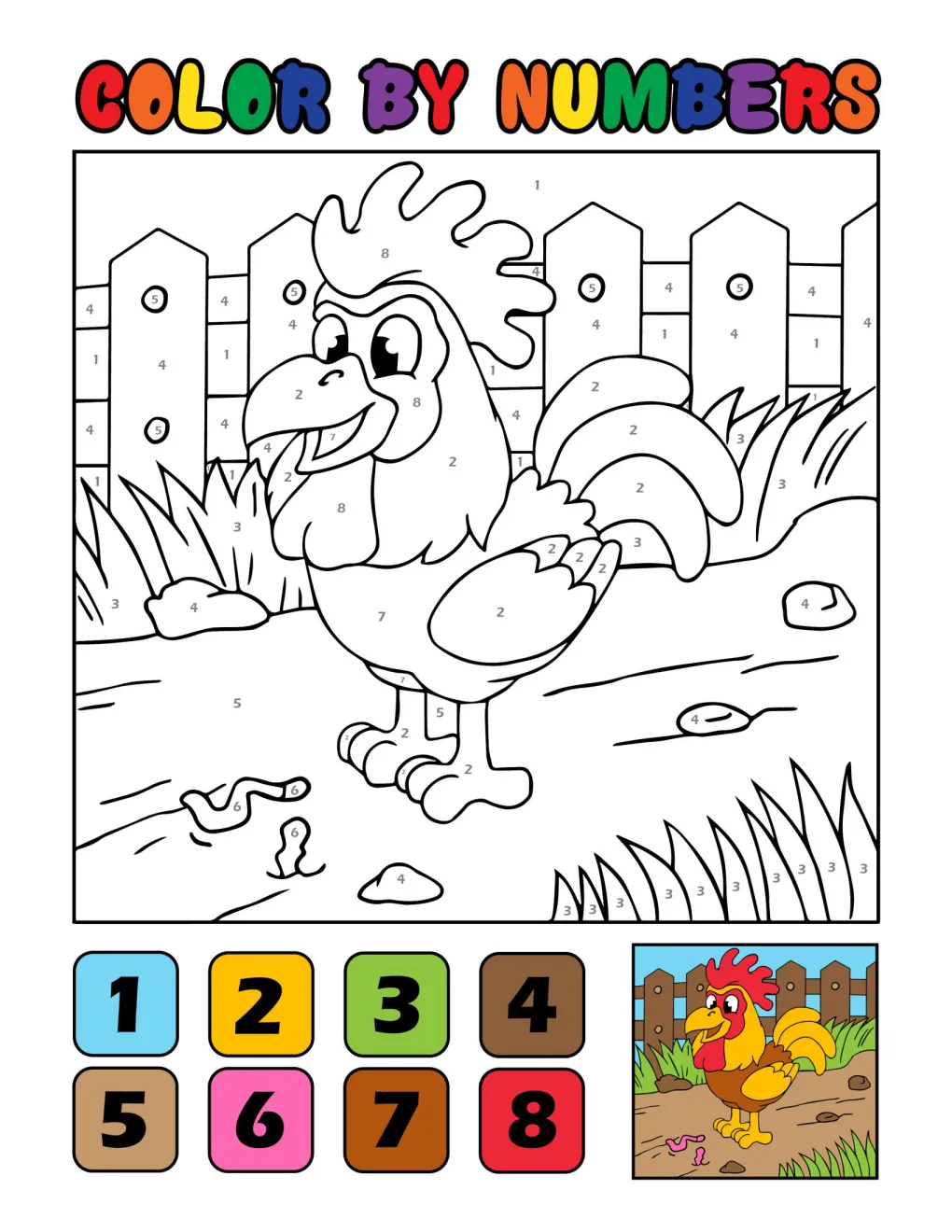 Animals to Color by Number (2)