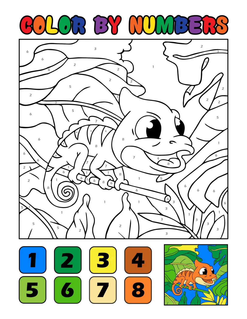 Animals to Color by Number (7)