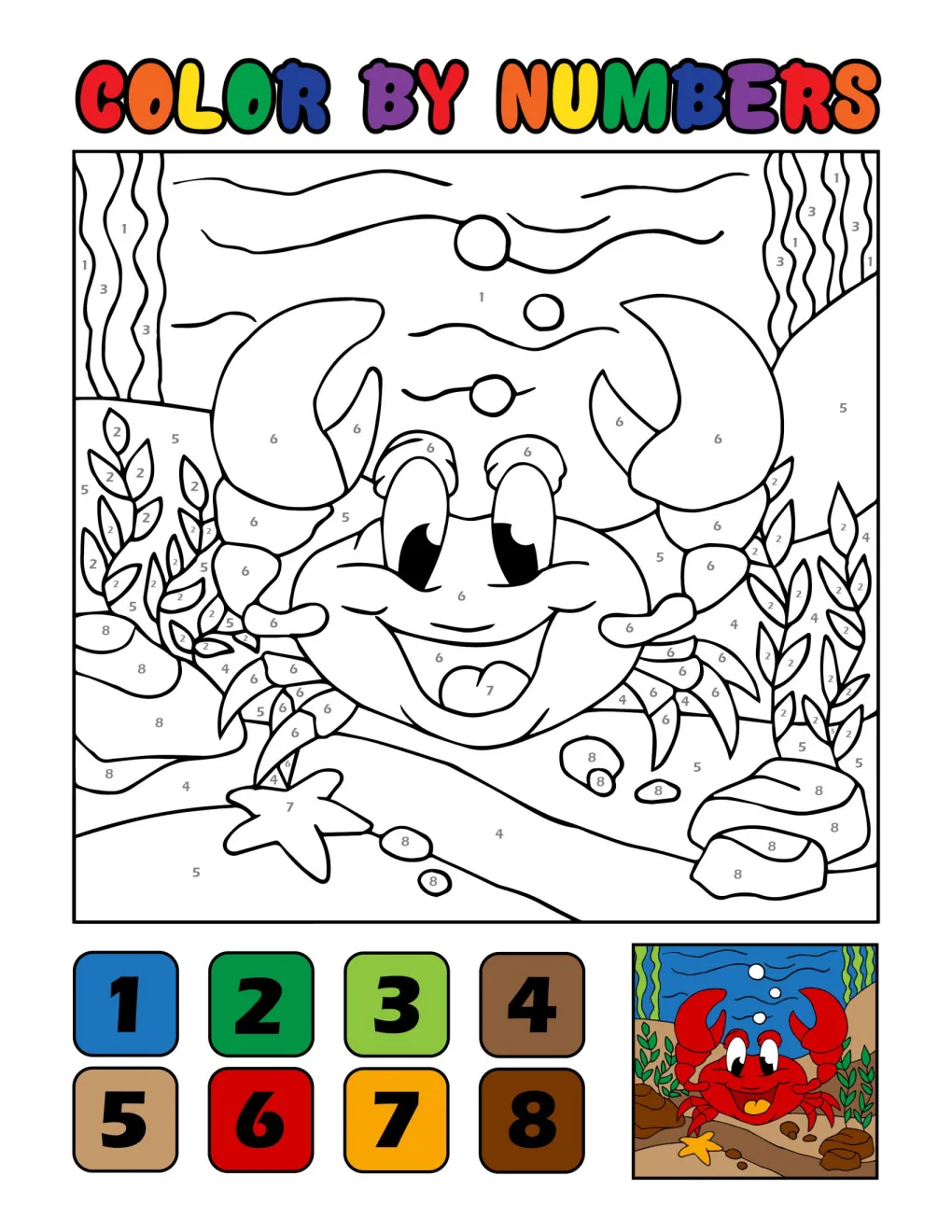 Animals to Color by Number (9)