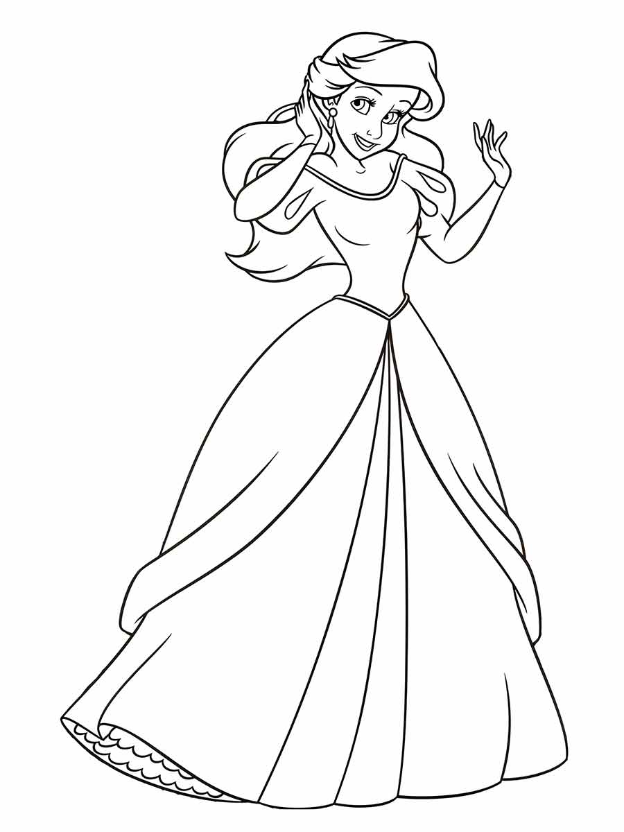 Ariel Coloring Page (1)