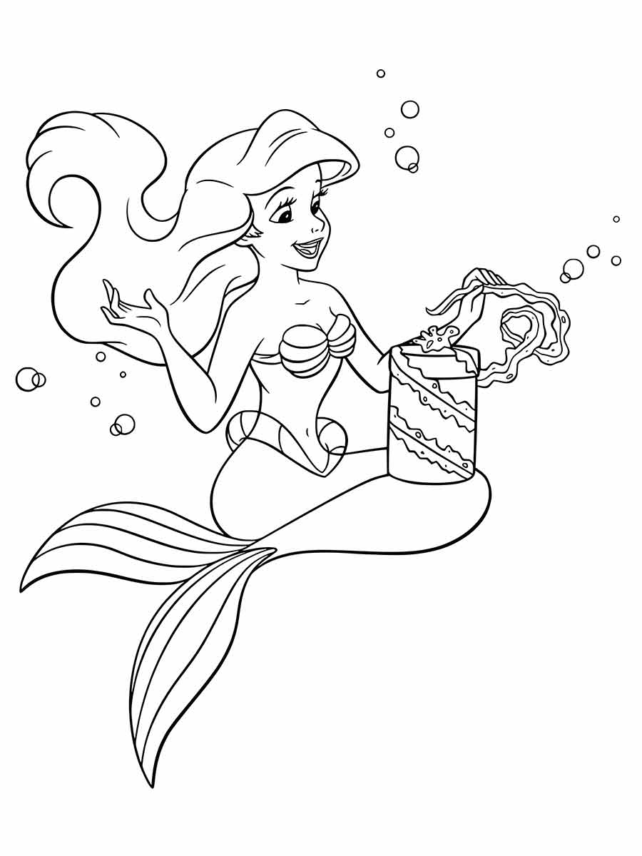 Ariel Coloring Page (10)