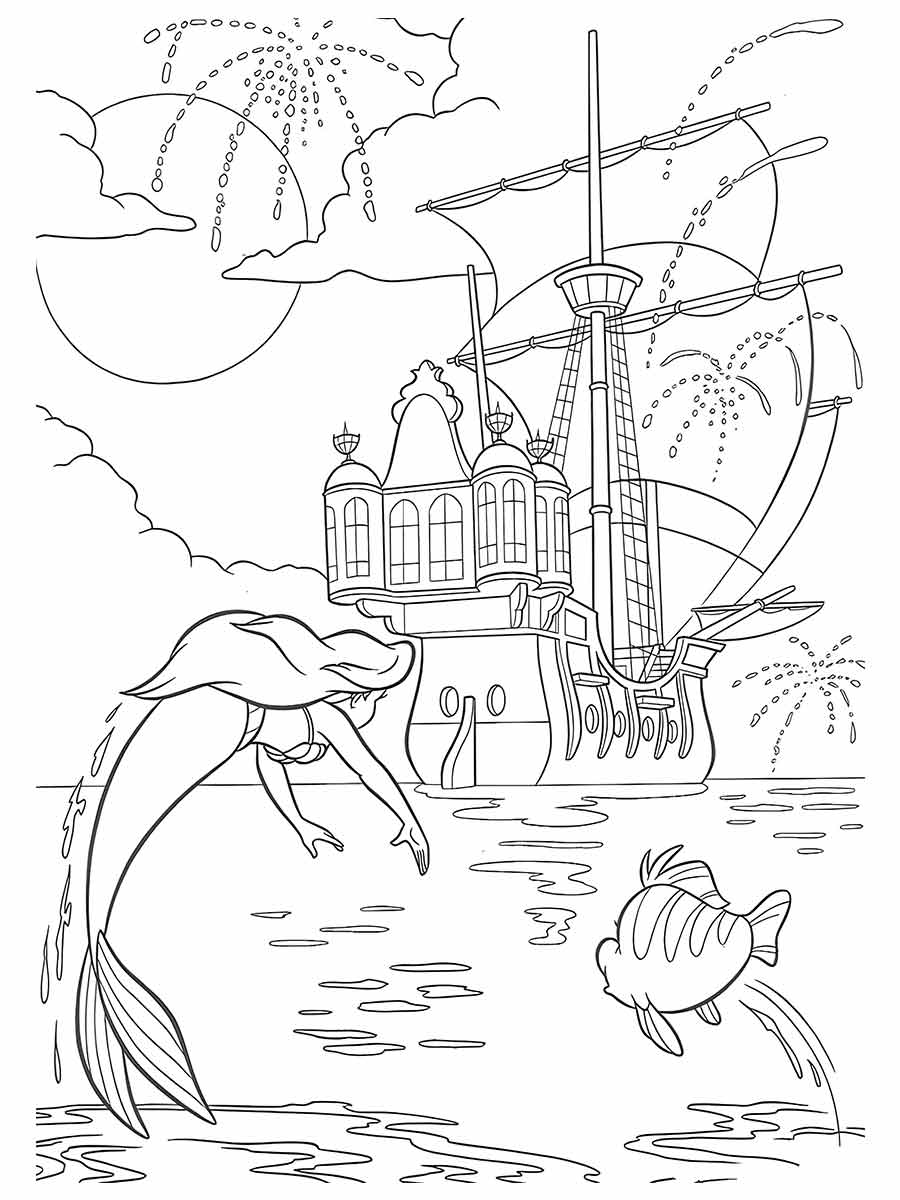 Ariel Coloring Page (103)